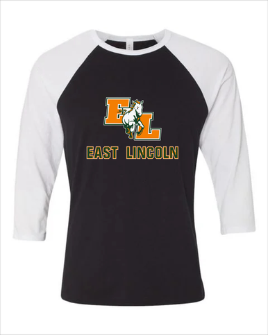 East Lincoln Mustangs Mascot #2 Men's Baseball T-Shirt