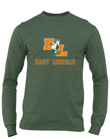 East Lincoln Mustangs Mascot #2 Men's Premium LS T-Shirt