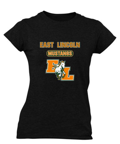 East Lincoln Mustangs Mascot #3 Women's Premium SS T-Shirt
