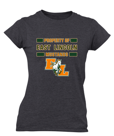 East Lincoln Mustangs Property Of Women's Premium SS T-Shirt