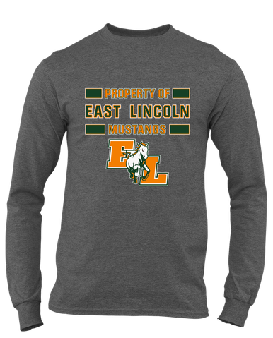 East Lincoln Mustangs Property Of Men's LS T-Shirt