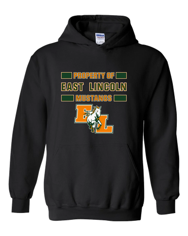 East Lincoln Mustangs Property Of Men's Hoodie