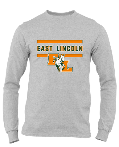 East Lincoln Mustangs Mascot #4 Men's Premium LS T-Shirt