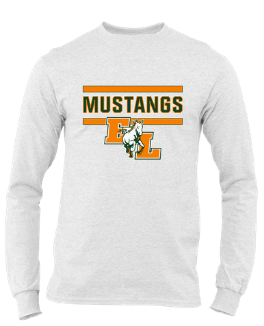 East Lincoln Mustangs Mascot #5 Men's LS T-Shirt