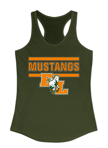 East Lincoln Mustangs Mascot #5 Women's Tank Top
