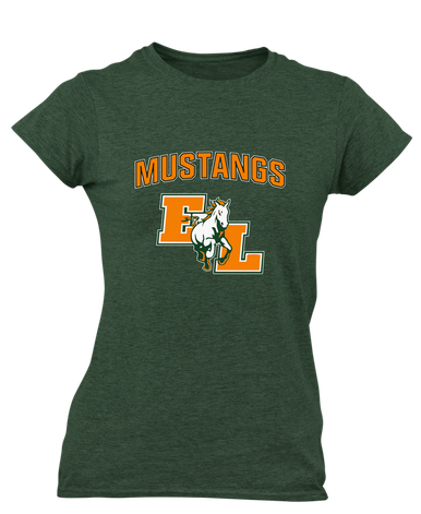 East Lincoln Mustangs Mascot #6 Women's Premium SS T-Shirt