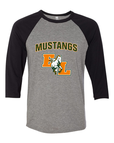 East Lincoln Mustangs Mascot #6 Women's Baseball T-Shirt
