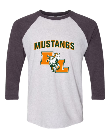 East Lincoln Mustangs Mascot #6 Men's Baseball T-Shirt