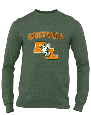 East Lincoln Mustangs Mascot #6 Men's Premium LS T-Shirt
