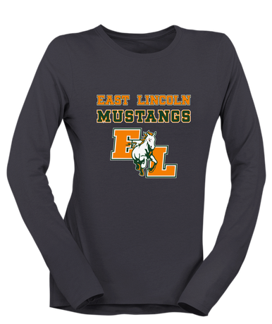 East Lincoln Mustangs Spirit Women's LS T-Shirt