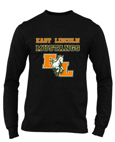 East Lincoln Mustangs Spirit Men's LS T-Shirt