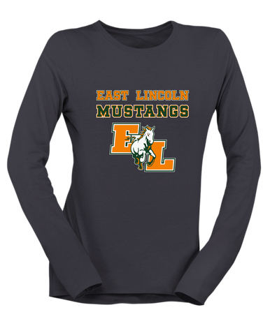 East Lincoln Mustangs Spirit Women's Premium LS T-Shirt