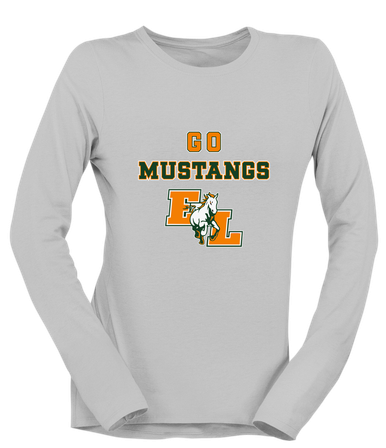 East Lincoln Mustangs Go Team Women's LS T-Shirt
