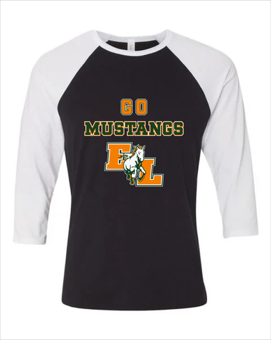 East Lincoln Mustangs Go Team Women's Baseball T-Shirt