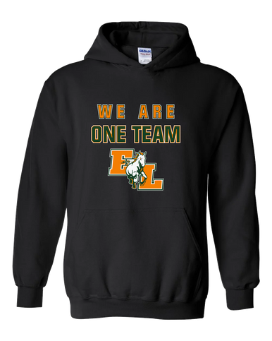 East Lincoln Mustangs We Are One Team Men's Hoodie