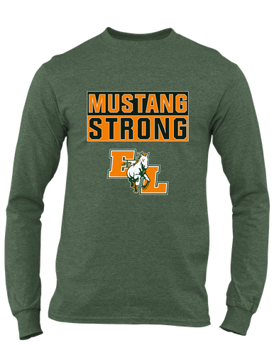 East Lincoln Mustangs Strong #1 Men's LS T-Shirt