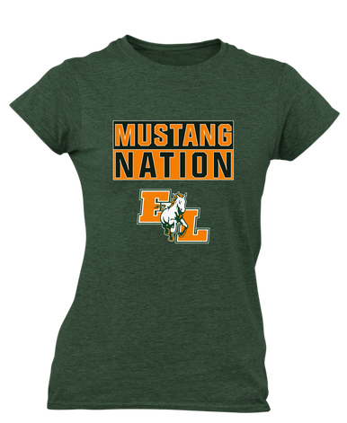 East Lincoln Mustangs Nation #1 Women's Premium SS T-Shirt