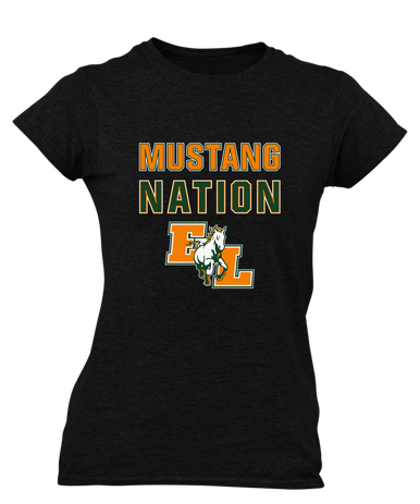 East Lincoln Mustangs Nation #2 Women's Premium SS T-Shirt