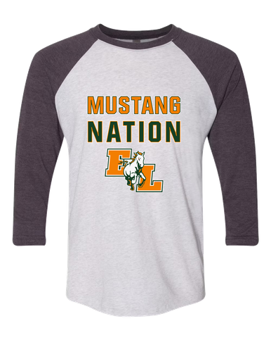 East Lincoln Mustangs Nation #2 Men's Baseball T-Shirt