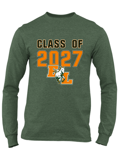 East Lincoln Mustangs Class of 2027 Men's LS T-Shirt