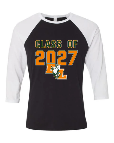 East Lincoln Mustangs Class of 2027 Women's Baseball T-Shirt