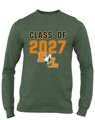 East Lincoln Mustangs Class of 2027 Men's Premium LS T-Shirt