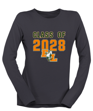 East Lincoln Mustangs Class of 2028 Women's LS T-Shirt