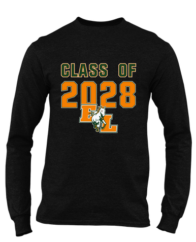 East Lincoln Mustangs Class of 2028 Men's LS T-Shirt
