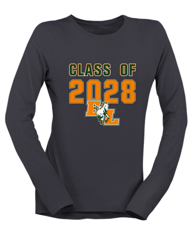 East Lincoln Mustangs Class of 2028 Women's Premium LS T-Shirt