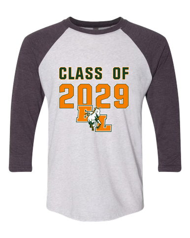 East Lincoln Mustangs Class of 2029 Men's Baseball T-Shirt