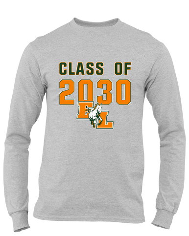 East Lincoln Mustangs Class of 2030 Men's LS T-Shirt