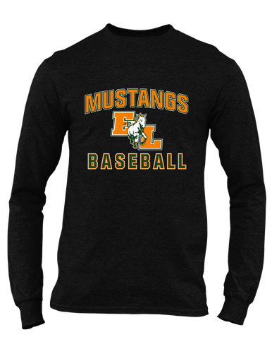 East Lincoln Mustangs Baseball #1 Men's Premium LS T-Shirt
