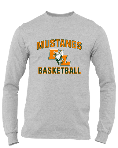 East Lincoln Mustangs Basketball #1 Men's LS T-Shirt