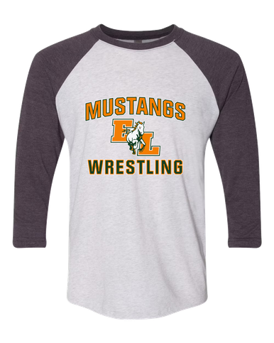 East Lincoln Mustangs Wrestling Women's Baseball T-Shirt