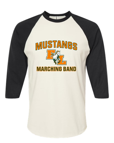 East Lincoln Mustangs Marching Band Women's Baseball T-Shirt