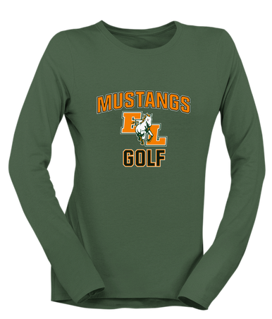East Lincoln Mustangs Golf Women's LS T-Shirt