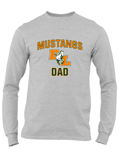 East Lincoln Mustangs Dad Men's LS T-Shirt
