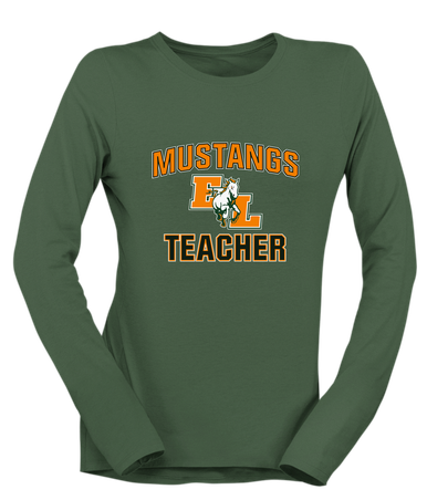East Lincoln Mustangs Teacher Women's Premium LS T-Shirt