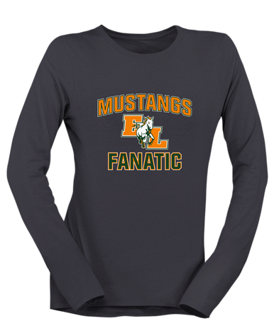 East Lincoln Mustangs Fanatic Women's LS T-Shirt
