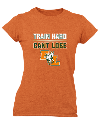 East Lincoln Mustangs Train Hard, Can't Lose Women's SS T-Shirt