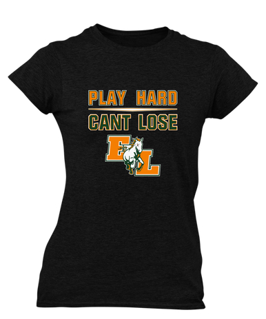 East Lincoln Mustangs Play Hard, Can't Lose Women's SS T-Shirt
