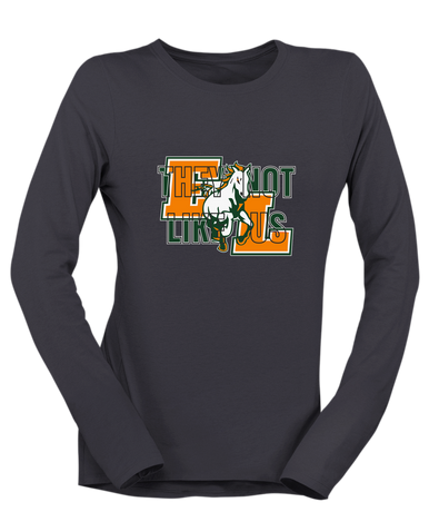 East Lincoln Mustangs They Not Like Us #2 Women's LS T-Shirt