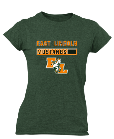 East Lincoln Mustangs Mascot #7 Women's SS T-Shirt