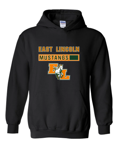 East Lincoln Mustangs Mascot #7 Men's Hoodie