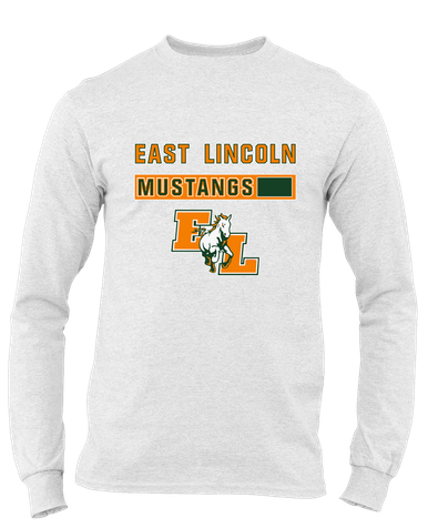 East Lincoln Mustangs Mascot #7 Men's LS T-Shirt