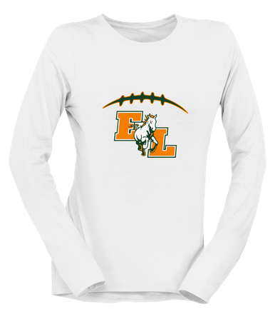 East Lincoln Mustangs Football #2 Women's LS T-Shirt