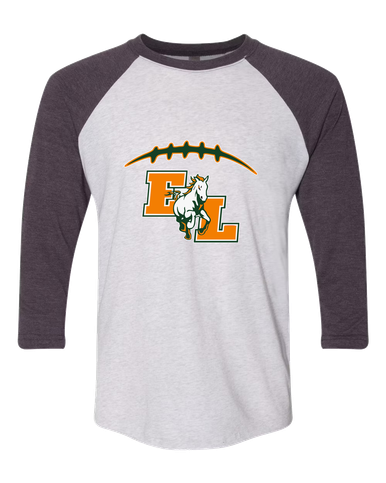 East Lincoln Mustangs Football #2 Women's Baseball T-Shirt