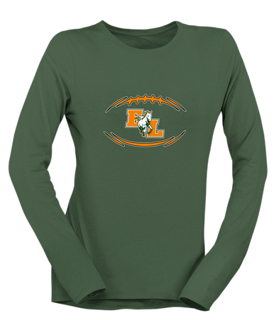 East Lincoln Mustangs Football #3 Women's LS T-Shirt