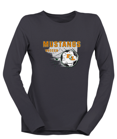 East Lincoln Mustangs Soccer #2 Women's LS T-Shirt