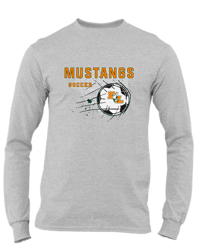 East Lincoln Mustangs Soccer #2 Men's LS T-Shirt